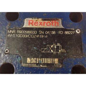 REXROTH Singapore Canada HYDRAULIC DIRECTIONAL VALVE R900589933 / 4WE10D33/CG24N9K4 99108