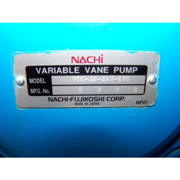 Nachi Variable Vane Pump Hydraulic Unit VDC-2B-2A3-E35 Leeson 5 HP 230/460V