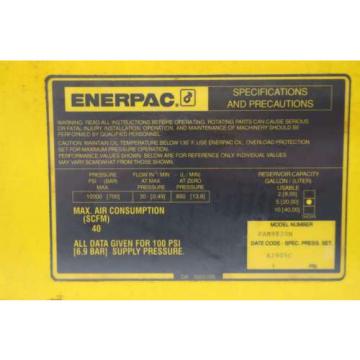 ENERPAC PAM9820N 10000PSI 5GAL AIR POWERED HYDRAULIC PUMP D530893