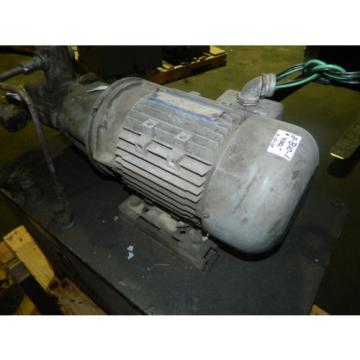 2 HP AC Motor w/ Continental Hydraulic Pump and Tank, PVR6-6B0B-RF-0-1-F, Used