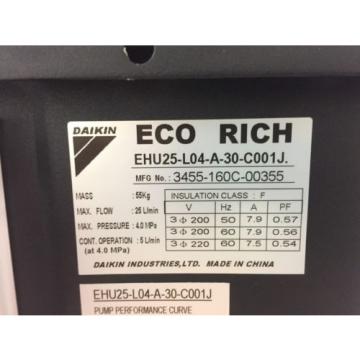 Daikin Eco-Rich Hydraulic Unit EHU25-L04-A-30-C001J