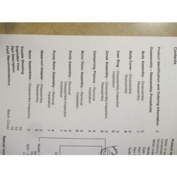 Eaton model 7 Hydrostatic Transmission Pump repair manual