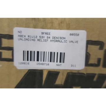 Origin ABEX R1U12 53Y S4 DENISON UNLOADING RELIEF HYDRAULIC VALVE D548710