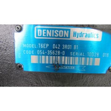 DENISON HYDRAULICS T6EP 042 3R01 B1 DOUBLE VANE HYDRAULIC PUMP