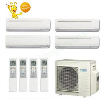 9k + 12k + 12k + 12k Btu Daikin Quad Zone Ductless Wall Mount Heat Pump AC