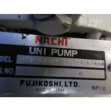 FUJI NACHI OIL MOTOR MLA2097J PUMP USV-0A-A3-15-4-1740A VDS-0B-1A3-D-1731A