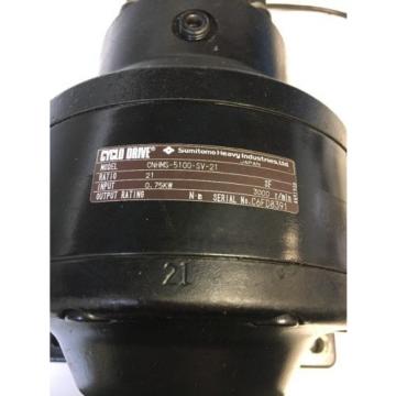 Sumitomo Heavy Industries Cyclo Drive CNHMS-5100-SV-21 Fast Shipping Warranty