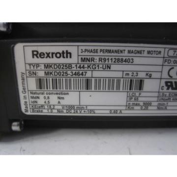 REXROTH INDRAMAT Servo Motor MKD MKD025B-144-KG1-UN mit Getiebe NEUGART PLE60