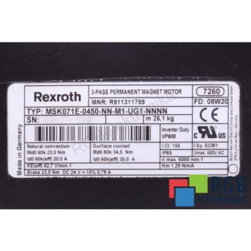 SERVOMOTOR MSK071E-0450-NN-M1-UG1-NNNN R911311789 BOSCH REXROTH ID35505