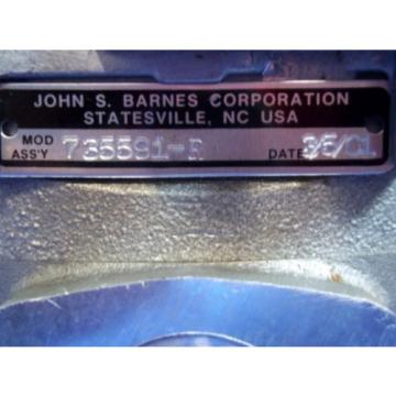 JOHN BARNES APPROX. 3/4&#034; SHAFT DIA. HYDRAULIC PUMP 735591-R *NEW* *JCH*