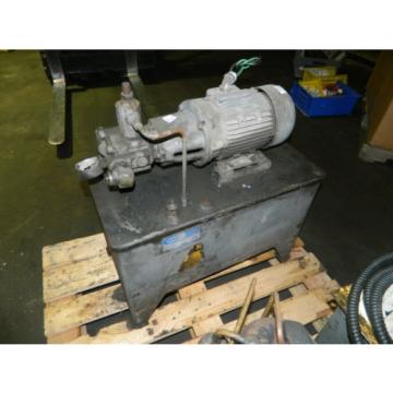 2 HP AC Motor w/ Continental Hydraulic Pump and Tank, PVR6-6B0B-RF-0-1-F, Used