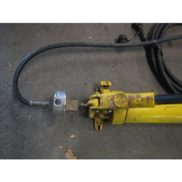 Enerpac P801 Hydraulic Hand Pump 1000psi  W/ Hose And Pressure Gage