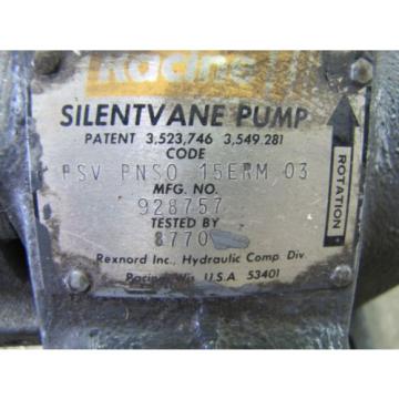 RACINE SILENTVANVE PSV PNS0 15ERM 03 ROTARY VANE HYDRAULIC PUMP 3/4&#034; 1/2&#034; NPT