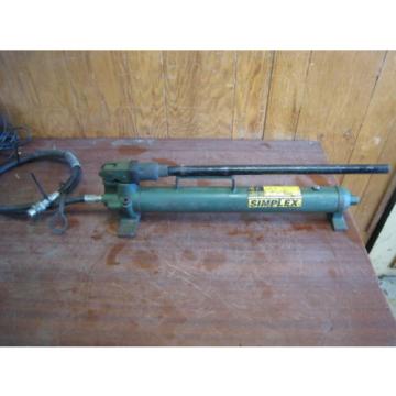 SIMPLEX P42 HYDRAULIC HAND PUMP With Hose 10,000PSI Free Shipping Used