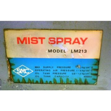 SMC, PNEUMATIC OIL, MIST SPRAY, MODEL: LM213, CAPACITY 4000cc