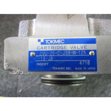 NEW TOKIMEC VICKERS CARTRIDGE VALVE CVU-25-C-J39-W-125-10-JA