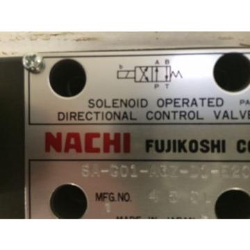 D03 4 Way 4/2 Hydraulic Solenoid  Nachi SA-GO1-A3Z-D1-E20 12 VDC