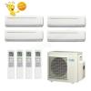 9k + 9k + 9k + 18k Btu Daikin Quad Zone Ductless Wall Mount Heat Pump AC