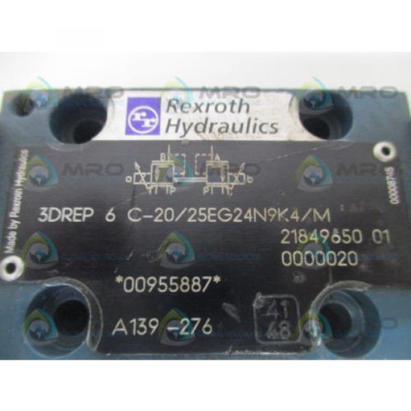 REXROTH 3DREP6C-20/25EG24N9K4/M PROPORTIONAL PRESSURE REDUCING VALVE USED #2 image