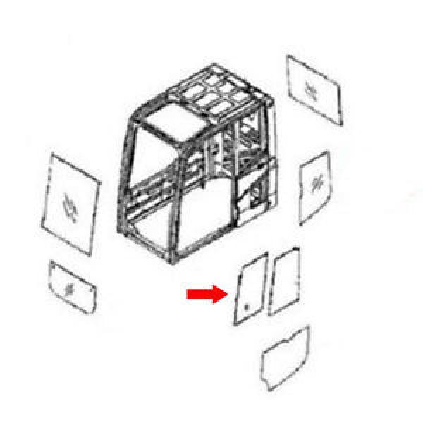 20Y-54-52850 Front Door Slider Glass fits Komatsu Excavator PW130-7K PC120-7 #1 image