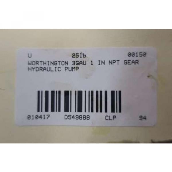 WORTHINGTON 3GAU 1 IN NPT IRON ROTARY GEAR PUMP D549888 #7 image