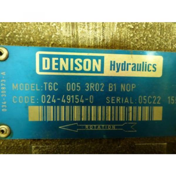 Origin DENISON HYDRAULICS T6C 005 3R02 B1 N0P HYDRAULIC PUMP #12 image