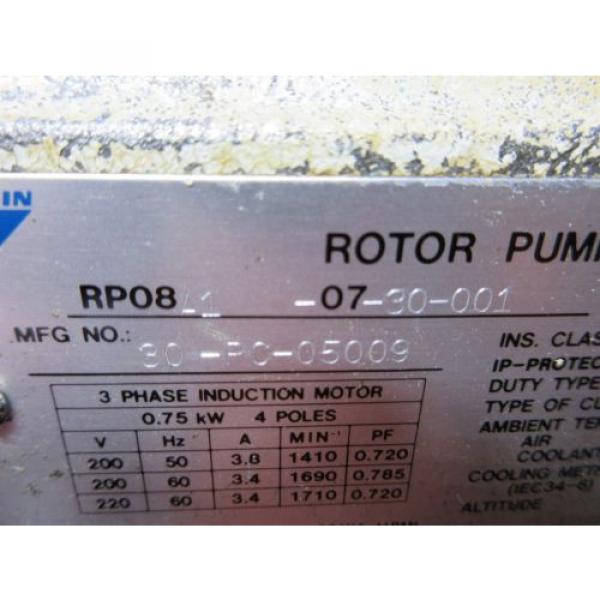 DAIKIN ROTOR PUMP RP08A1-07-30-001 30-PC-05009 CLASS E IP54 S1 MAZAK QT-6G #5 image