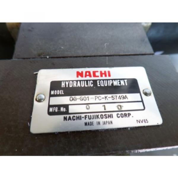 NACHI CONTROL VALVE SA-G01-C5-C1-11 W/HYDRAULIC EQUIPMENT OG-GO1-PC-K-5749A mona #3 image