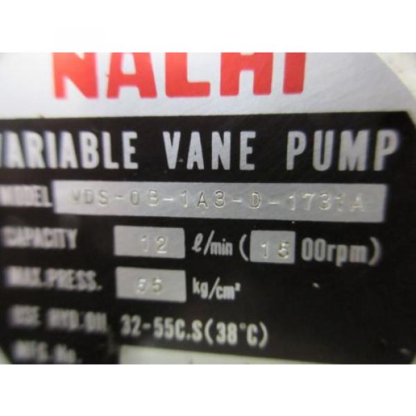 FUJI NACHI OIL MOTOR MLA2097J PUMP USV-0A-A3-15-4-1740A VDS-0B-1A3-D-1731A #12 image