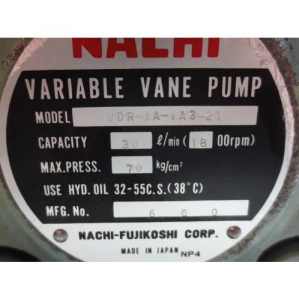 NACHI VARIABLE VANE PUMP VDR-1A-1A3-21 #4 image