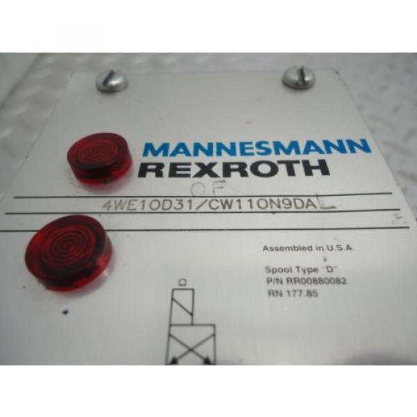 MANNESMANN REXROTH DIRECTIONAL VALVE  4WE10D31/CW11ON9DA #4 image