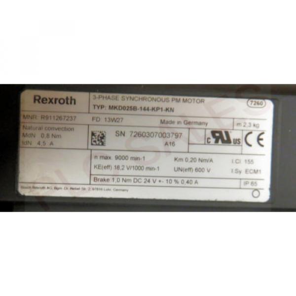 REXROTH MKD025B-144-KP1-KN  |  Permanant Magnet Servo Motor  Origin #3 image