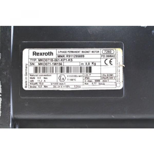 Rexroth Indramat Servomotor MKD071B-061-KP1-KS + Wellenaufsatz #2 image