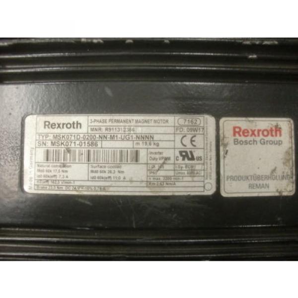 REXROTH SERVO MOTOR  MSK071D-0200-NN-M1-UG1-NNNN #2 image