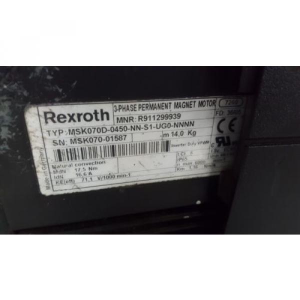 REXROTH SERVO MOTOR MSK070D-0450-NN-S1-UG0-NNNN #2 image