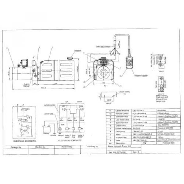 4208C Dump Trailer Hydraulic Power Unit,12V Double Acting,8 L Metal Tank, OEM #3 image