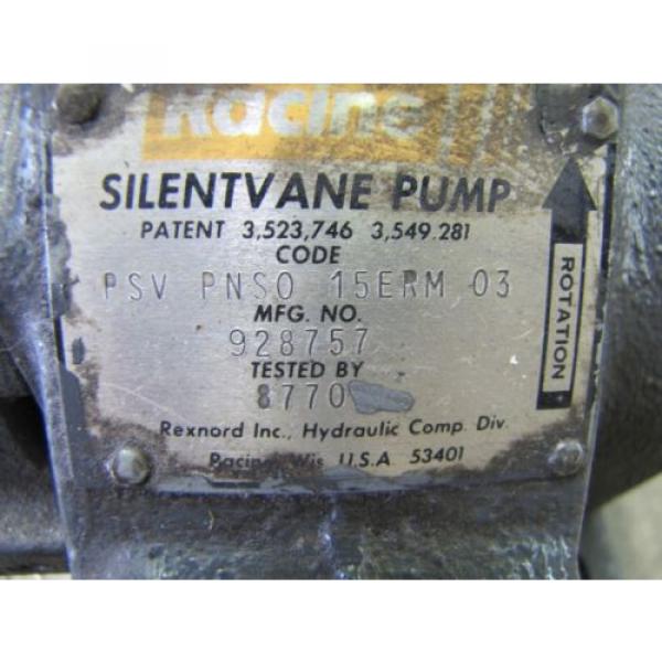 RACINE SILENTVANVE PSV PNS0 15ERM 03 ROTARY VANE HYDRAULIC PUMP 3/4&#034; 1/2&#034; NPT #3 image