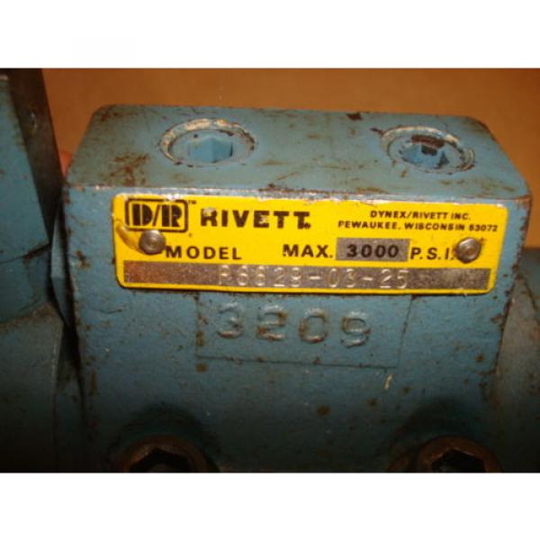 USED RIVETT 3000 PSI  HYDRAULIC PUMP VALVE  NO. P8829-03-25 AE1233 #2 image