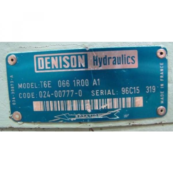 DENISON T6E 066 1R00 A1 T6E0661R00A1 SINGLE VANE HYDRAULIC PUMP #2 image