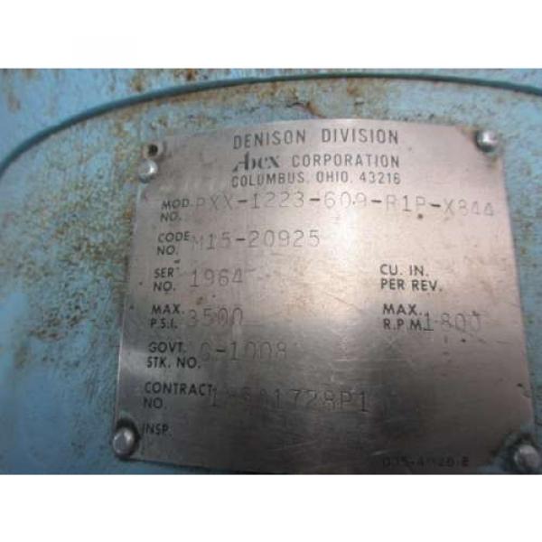 DENISON HYDRAULICS PXX-1223-609-R1P-X844 PISTON HYDRAULIC PUMP D513293 #5 image