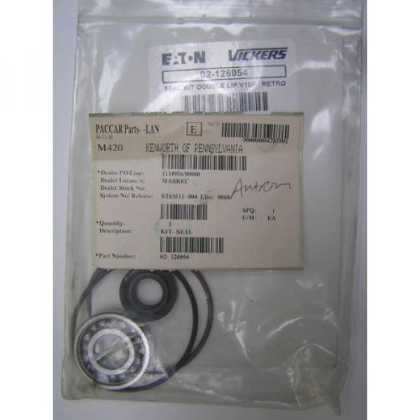 VICKERS POWER STEERING PUMP EATON SEAL KIT 02-126054 DOUBLE LIP V10F RETRO Origin #1 image